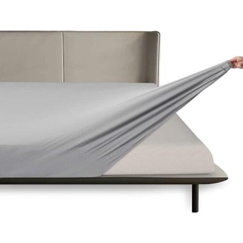 100%Polyester Solid Fitted Sheet Mattress Cover Four Corners With Elastic Band Bed Sheet(no pillowcases)