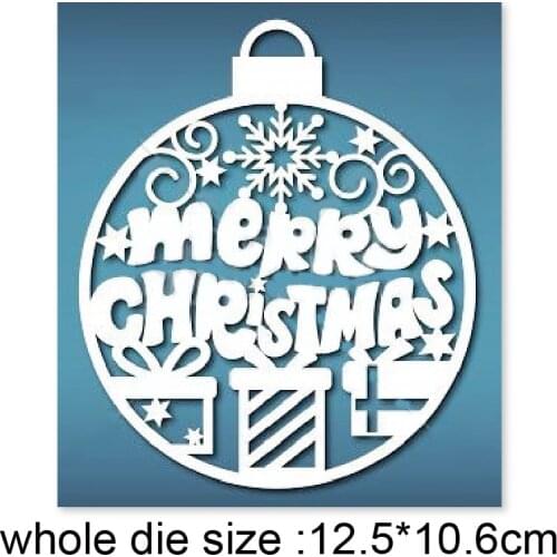 Metal cutting dies chrsitmas ball cut die mold decoration Scrapbook paper craft knife mould blade punch stencils dies