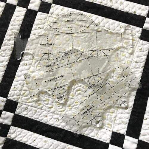 Quilters template Ruler Wave ruler temlate set for domestic sewing machine 1 set = 3pcs #QTSKEW3