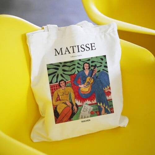 Matisse summer large capacity casual women canvas cartoon art printing Messenger bag fashion Harajuku new letter shoulder bags
