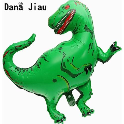 Green Tyrannosaurus dinosaur Foil Balloon Birthday party decoration Inflatable Balloons Kids Toy animal zoo theme decorate leaf
