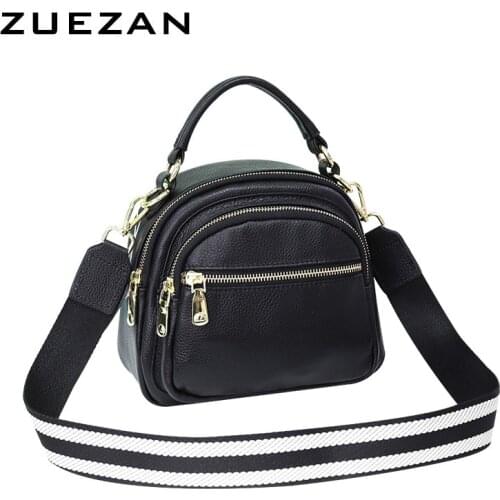 2 Compartments 2 Straps Girl Leather Shoulder Bag, 100% Natural Cowhide,Women GENUINE LEATHER Handbag,Female Crossbody bag T070