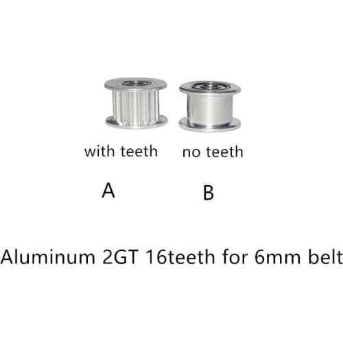 2GT H type wheel driven perlin idler GT2 timing pulley 16 teeth bore 3mm width 6mm