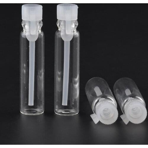 10PCS 1/2/3 ml Empty Mini Glass Perfume Small Sample Vials Perfume Bottle Laboratory Liquid Fragrance Test Tube Trial Bottle