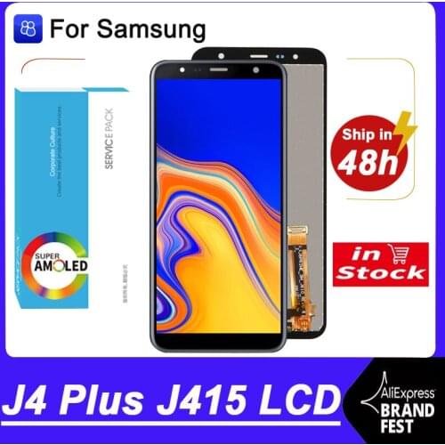 100% Original 6.0'' IPS PLS Display For Samsung Galaxy J4+ 2018 J4 Plus J415 J415F J410 Full LCD Touch Screen Repair Parts