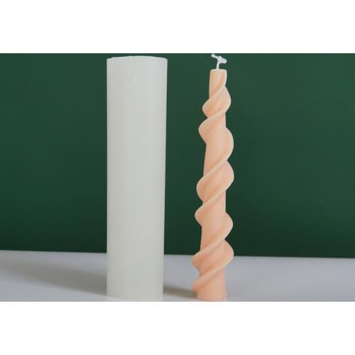 3D Spiral Pole Candle Silicone Mold DIY Rotating Lace Candle Mold Candle Silicone Mold Silicone Mold Candle Making Mold