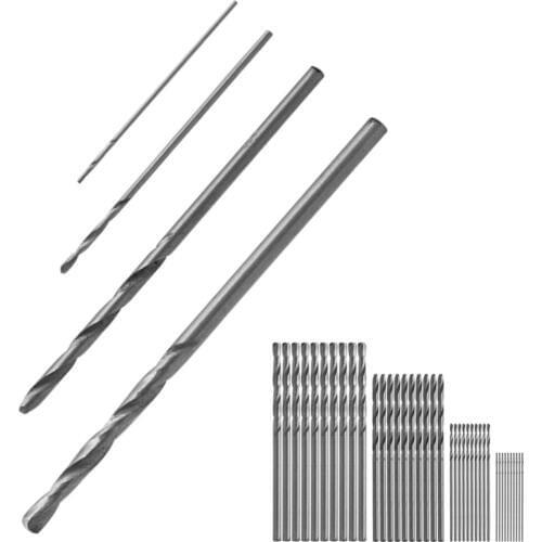 40Pcs Mini Drill HSS Bit 0.5mm 0.8mm 1.5mm 2.0mm Straight Shank PCB Twist Drill Bits Set