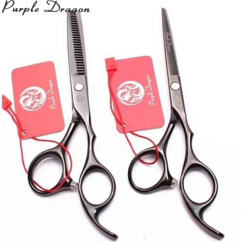 5.5" Titanium Black Color Professional Grooming Scissors Straight Scissors Thinning Shears Pet Scissors Animal Shears Set Z1005