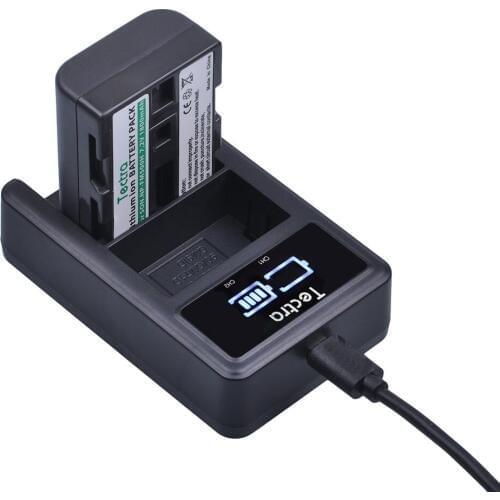 Tectra 1pc NP-FM500H NP FM500H fm500h Rechargeable Battery+LED Dual Charger for Sony A200 A200K A200W A300 A350 A450 a580
