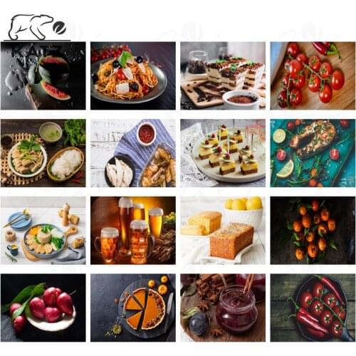 Diamond Painting Tomato Cross Stitch Kits Gourmet Food Diy Diamond Embroidery Decoration Watermelon Mosaic Painting By Numbers