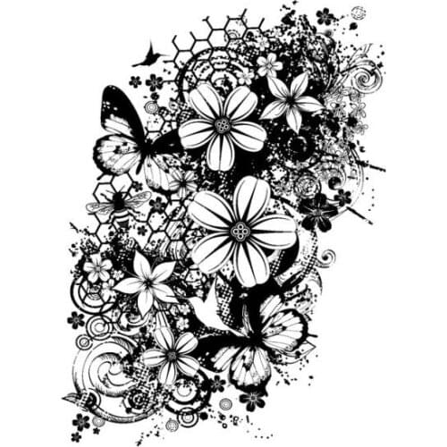 FLOWER/Transparent Clear Stamps for DIY Scrapbooking/Card Making/Kids Christmas Fun Decoration Supplies M1206