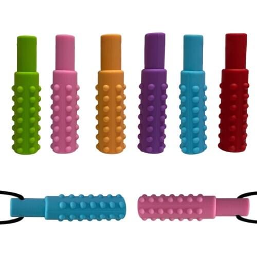 Baby Silicone Teether Kids Chew Necklace Sensory Chewy Pendant Oral Motor Toys Therapy Tools for Autism ADHD chidrens goods
