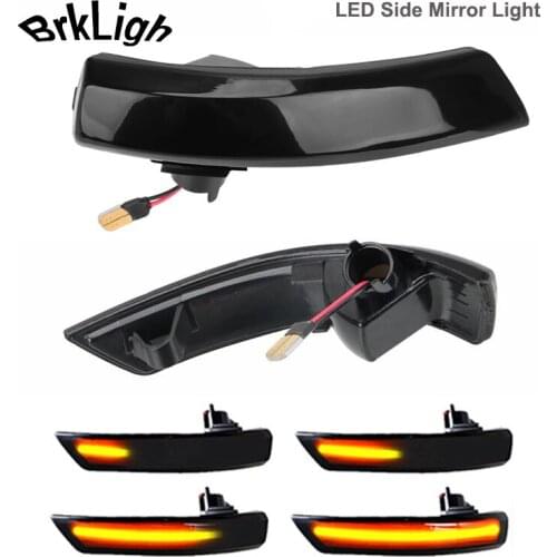 2Pcs Dynamic LED Side Mirror Lights Turn Signal Indicator Lamps Car Accessories For Ford Focus 2 3 MK2 MK3 Mondeo 4 MK4 Amber