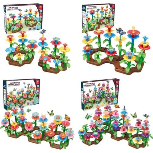 DIY Flower Garden Building Toys for Girls Gardening Pretend for Kids for Toddlers Educational Activity for Preschool 69HE