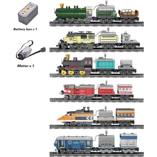 Electric Train With Round Track Compatible Major Brand Toys Island Building Block Road Classic Collections