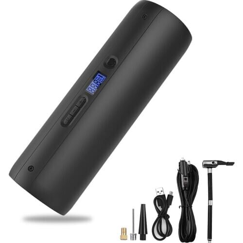 150PSI 12V Electric Air Pump Portable Cordless Tyre Inflator USB Charging Auto Bike Bicycle Motorcycle Compressor Bike Inflator