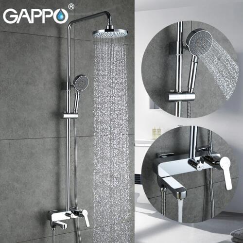 GAPPO Shower Faucet Bathroom Waterfall Shower Faucet Rain Shower Haed Mixer Bathtub Shower System Set colonne de douche
