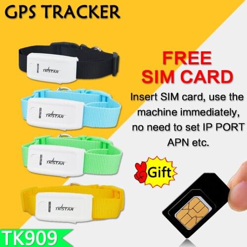 Realtime Tracking TK909(No Box) Pet GPS Tracker Global Mini GPS GPRS GSM Cat Dog Tracker with Collar 6 Color To Choose