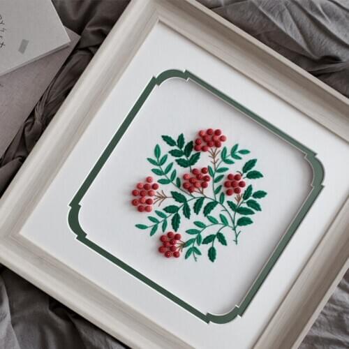 DIY Chinese embroidery fabric European plant flower 3D embroidery, not including photo frame. Free embroidery
