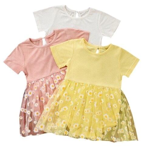 Infant Baby Girl Romper Dress Knit Cotton Bodysuit Tutu Skirt Princess Birthday Valentines Day Clothes