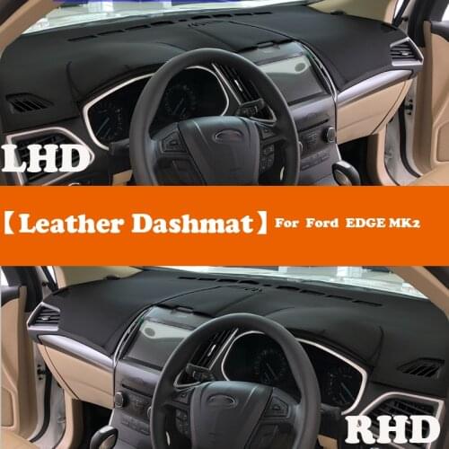 Leather Dashmat Accessories Car-Styling Dashboard Covers Pad Dash Mat Sunshade For Ford EDGE MK2 2015 2016 2017 2018 2019 2020
