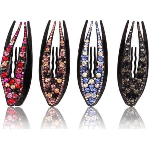 Crystal Duckbill Clips, Plastic French Hair Clips for Women, Alligator Clip, Duckbill Girls Hair Claw Clips Jaw for Styling Hair