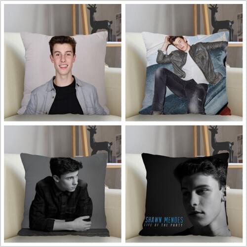 Musife Custom Shawn Mendes Pillowcase Home Decoration 45*45cm Zipper Square Pillowcase Throw Pillow Cover Drop Shipping