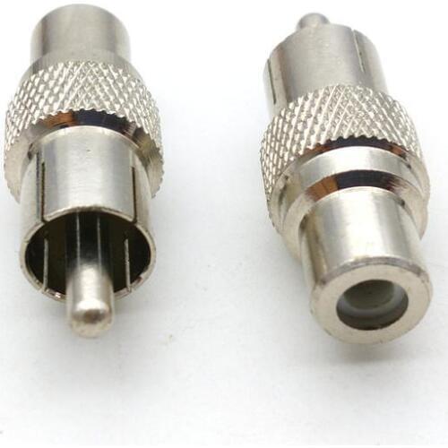 Brass RCA Plug male to RCA Jack female straight adapter connector