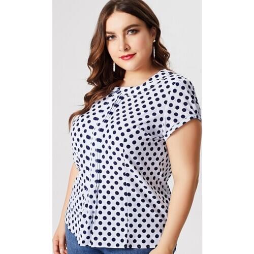 Miaoke Goddess Polka Dot Blouses