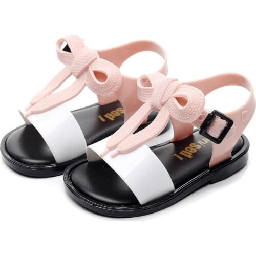 2019 New Summer Mini Jelly Style Mini Shoes Girl Non-slip Kids Beach Sandal Toddler shoe Soft Sandals 13-18 cm