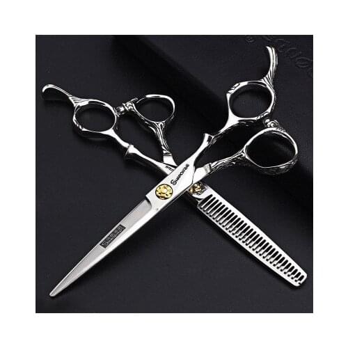 Sharonds bearing hairdressing scissors set 6.0 inch Japan 440c material, Japanese professional hairdressing scissors and Japanes