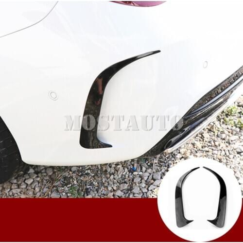 For Benz CLA C117 W117 CLA45 AMG Black Rear Bumper Spoiler Air Vent Trim Cover 2013-2020 2pcs Car Accessories Interior Car Trim