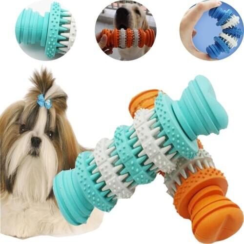 New Rubber Dog Toy Pet Rubber Gear Molar Toothbrush For Dog Dental Teeth Massage Puppy Teeth Brushing Pet Chew Tooth Cleaner
