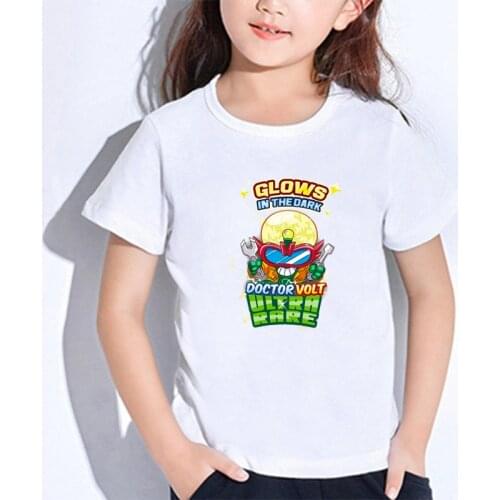 2021 New Kids T Shirt Superzings Summer Short Sleeve O-neck Tshirt Baby Boys Super Zings Doctor Volt Casual Tops Girls T-shirt