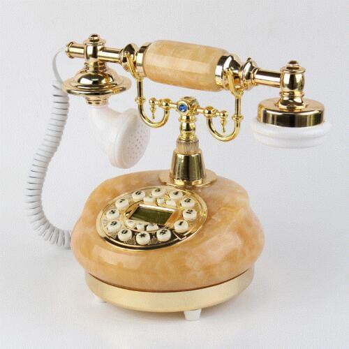 New fashion jade phone antique fixed telephone Caller ID/Handsfree/blue Backlit