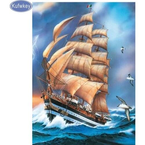 Full,Diamond Embroidery,5D,diy,Diamond Painting Sailboat sea,Stitch Cross,3D,Diamond mosaic,stickers,christmas,gift,mazayka