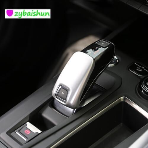 Gear Shift Knob Head Frame Stripe Trim Matte Chrome Sticker Cover For Peugeot 3008 3008GT 2016 2017 2018 Ca-Styling Accessories