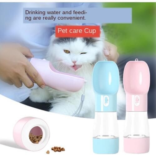 Newest Pet Dog Cat Water Bottle Portable Travel Cups Outdoor Feeder Water Drinking Bowl Small Large Dogs Pet Products