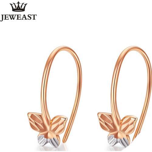 18K Pure Gold Earring Real AU 750 Solid Gold Earrings Nice Butterfly Upscale Trendy Classic Party Fine Jewelry Hot Sell New 2020