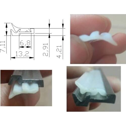 CNC guide way wipers,frame + polyurethane rubber (3x10)