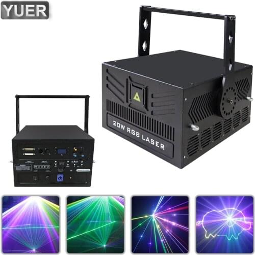 20W Full Color RGB Pattern Scanning Effect Light Stage Projector DMX512 Music Control DJ Disco Party Prom Bar Club Dance Floor