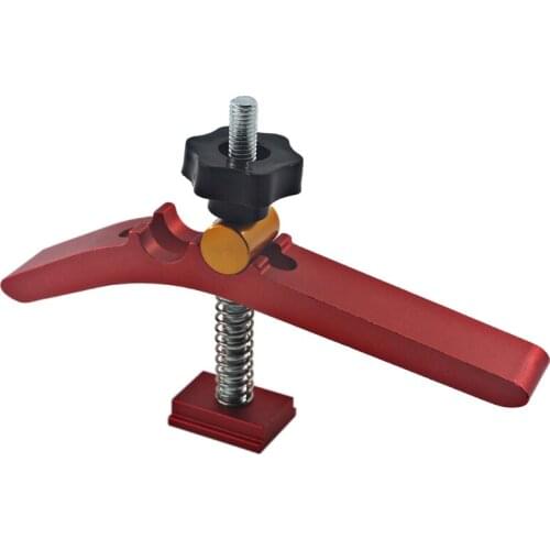 T-track Hold Down Clamps,Woodworking and Clamps-High Strength Aluminum Alloy -Fine Sandblast Anodized - Red Color- 1 Set