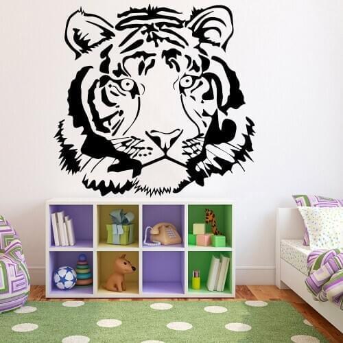 Tiger Wall Sticker Nursery Children Playing Room Home Decor Animals Vinyl Wall Decals Zoo School Classroom Art Adornment Y768