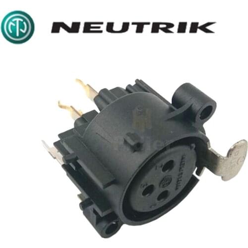 Neutrik NC3FAAV2 three core Kanon XLR female socket vertical PCB mounting panel