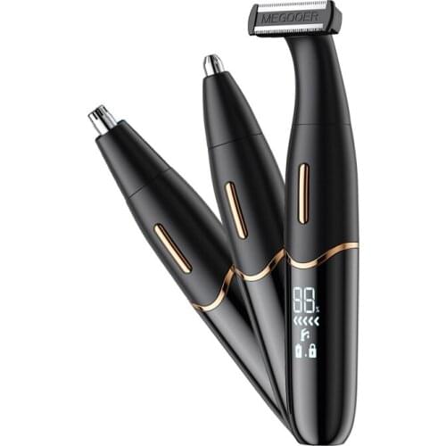 3 in 1 USB Rechargeable Electric Shaver Nose Nair trimmer Eyebrow Trimmer Grooming Kit Hair Removal Beauty Device For Lady Men