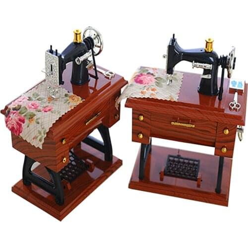 Creative Gifts Birthday Gift Music Boxes Sewing Machine Music Box Mini Creative Retro Sewing Clockwork Music Box Gift