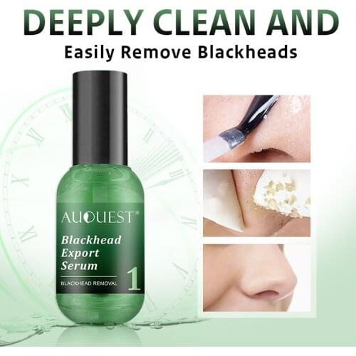AUQUEST Blackhead Remover Serum Shrink Pore Acne Treatment Oil-Control Face Sheet Moisturizing Whitening Peeling Skin Care 15ml