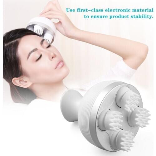 Waterproof Electric Head Massage Wireless Scalp Massager Prevent Hair Loss Promote Hair Growth Tools Vibrating Brain Care