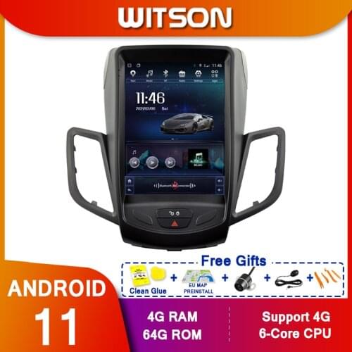 WITSON Android 10.0 vertical screen Car Multimedia tesla GPS NAVIGATION Radio player for 2009-2014 FORD FIESTA
