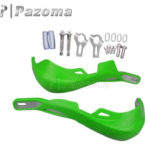 PAZOMA Motorcycle Green Brush Bar 7/8" Handguard Hand Guards Enduro Handlebar Handguard Dual Sport for Kawasaki KLX